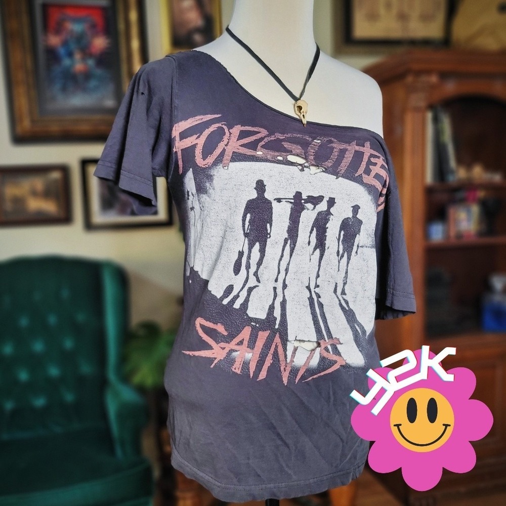 Forgotten Saints T-Shirt‎ Vintage Y2K Thrashed Distressed Clockwork Orange Punk